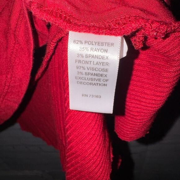 Cable and gauge long sleeve red blouse women’s size large - Picture 6 of 7